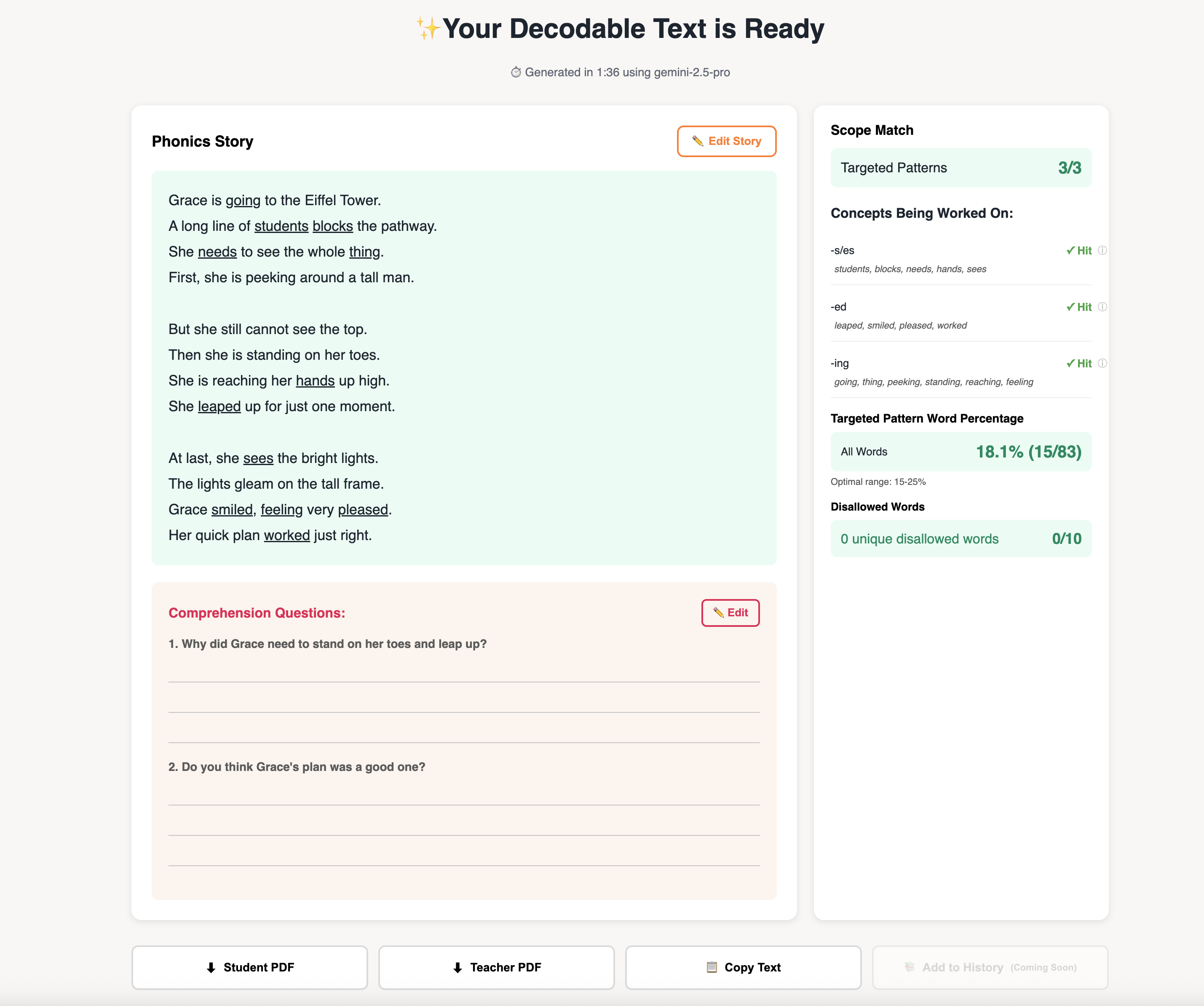 PhonoLogic Decodable Story Results